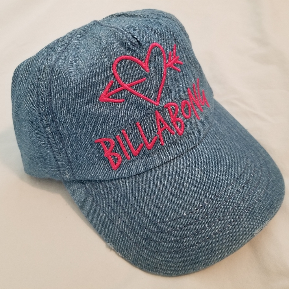 BILLABONG Blue Denim Love Heart Hat NWOT